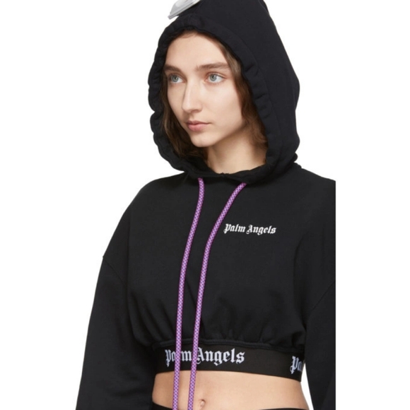 BB2. PALM ANGELS CROPPED NEW BASIC HOODIE - Picture 5 of 15